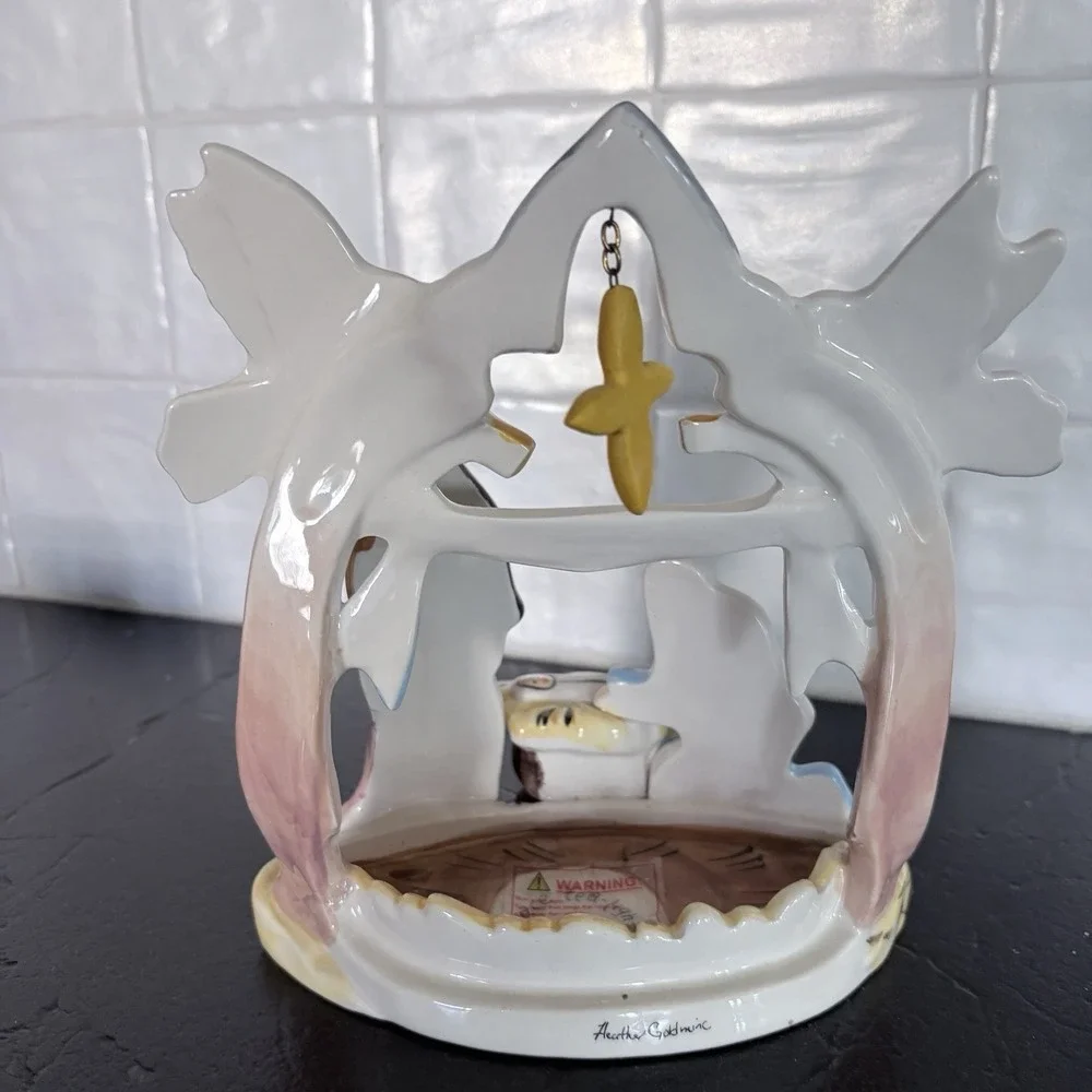 Blue Sky Clayworks Nativity Tea Light Candle 